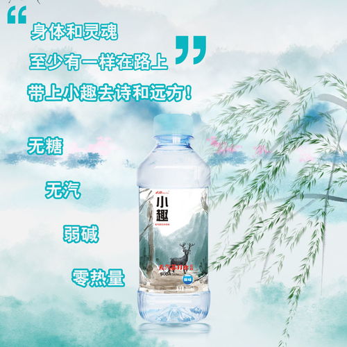 小趣苏打水 插画系列原味无糖无汽弱碱性0脂肪饮料整箱380ml 24瓶