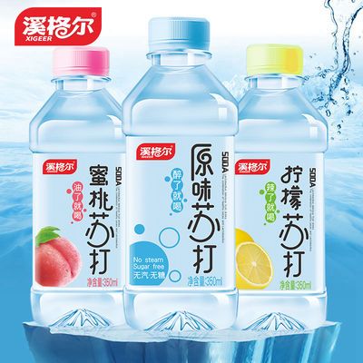 青可儿苏打水350ml 24瓶无汽矿泉水饮料果味苏打水